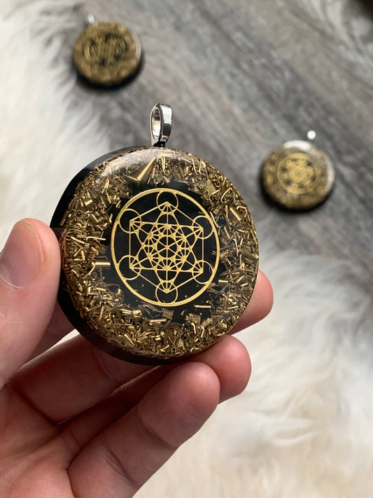 Metatron's Cube Orgonite® Pendant - Orgone Energy Necklace