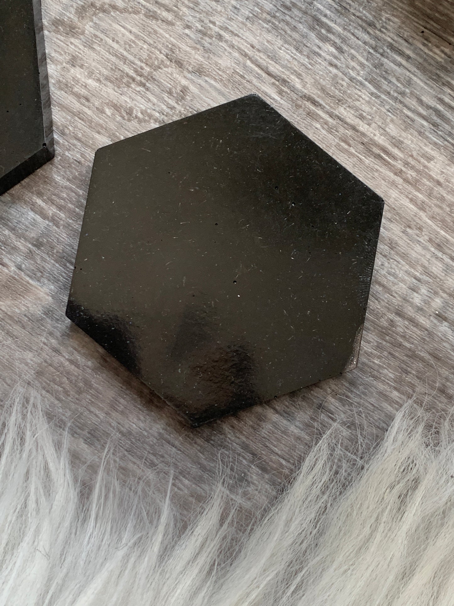 Black Hexagon Mini Plate