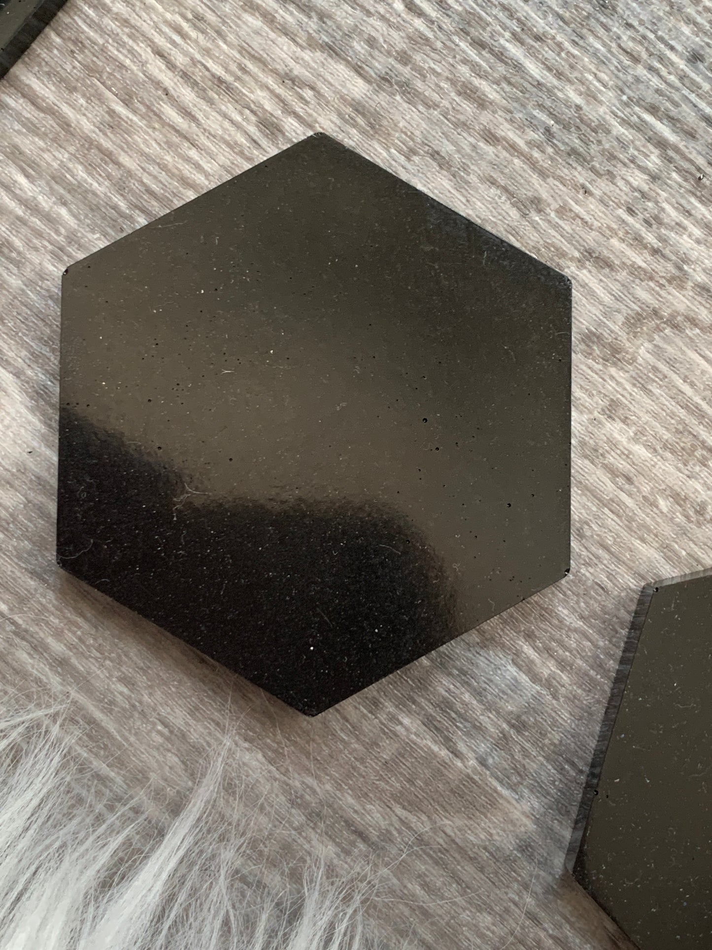 Black Hexagon Mini Plate