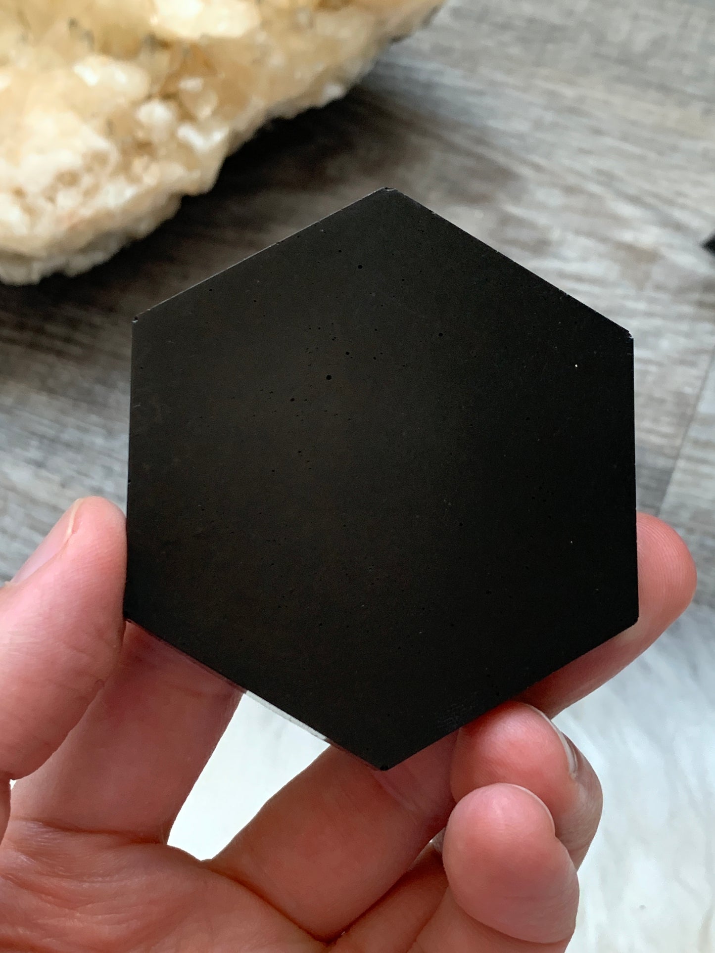 Black Hexagon Mini Plate