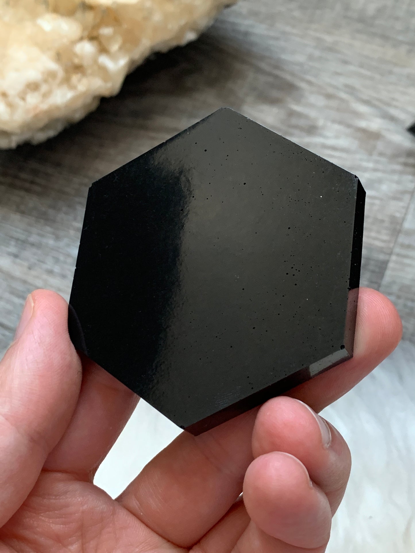 Black Hexagon Mini Plate