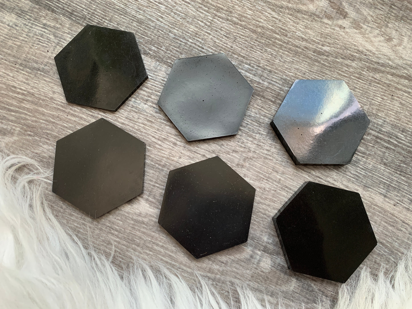 Black Hexagon Mini Plate