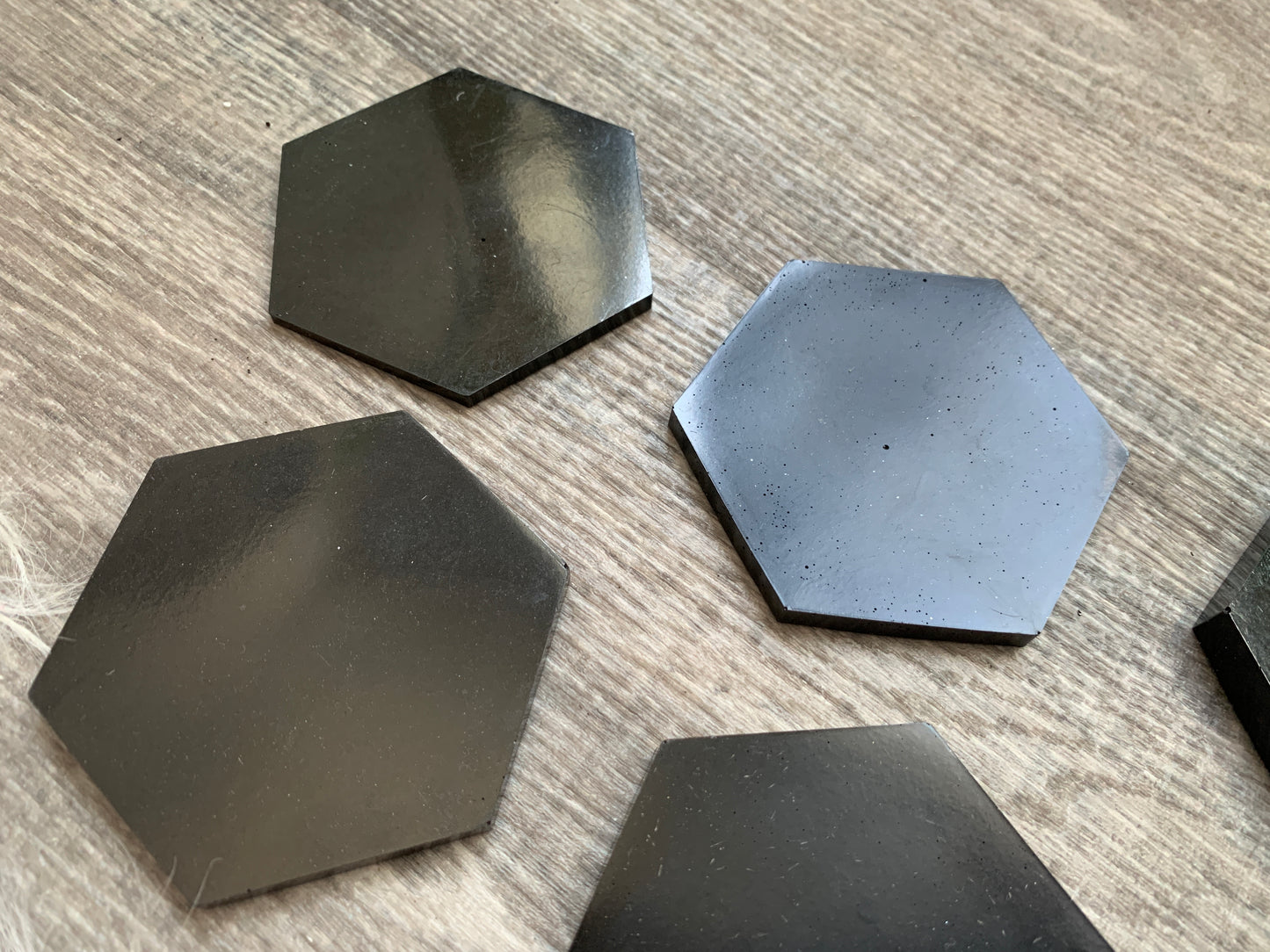 Black Hexagon Mini Plate