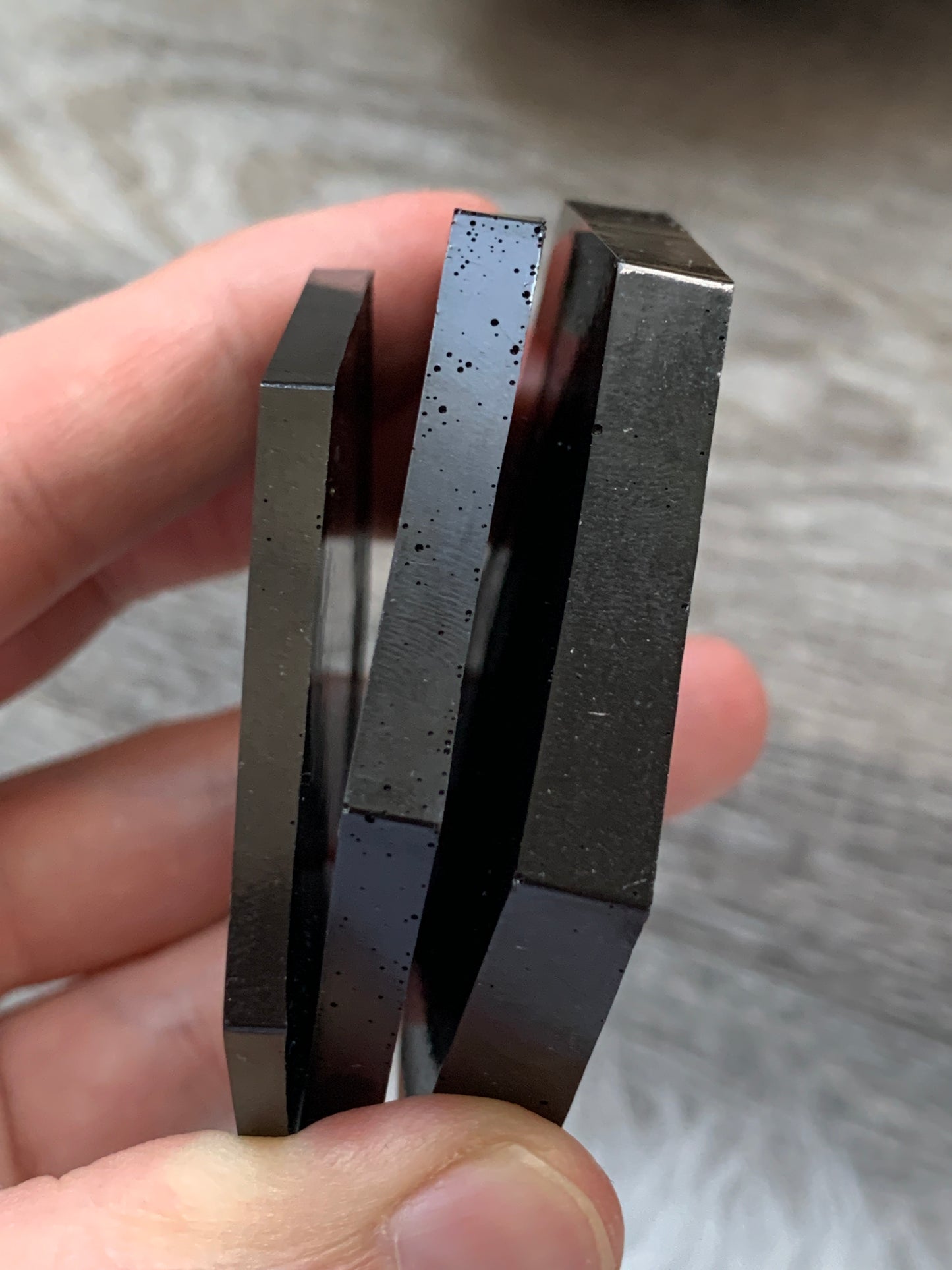 Black Hexagon Mini Plate