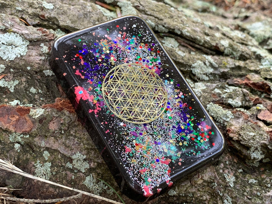 Orgonite® Cell Phone Block - Flower of Life Orgone Generator® - EMF Shield