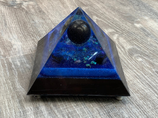 Arcturian Orgonite® Pyramid with Shungite Sphere