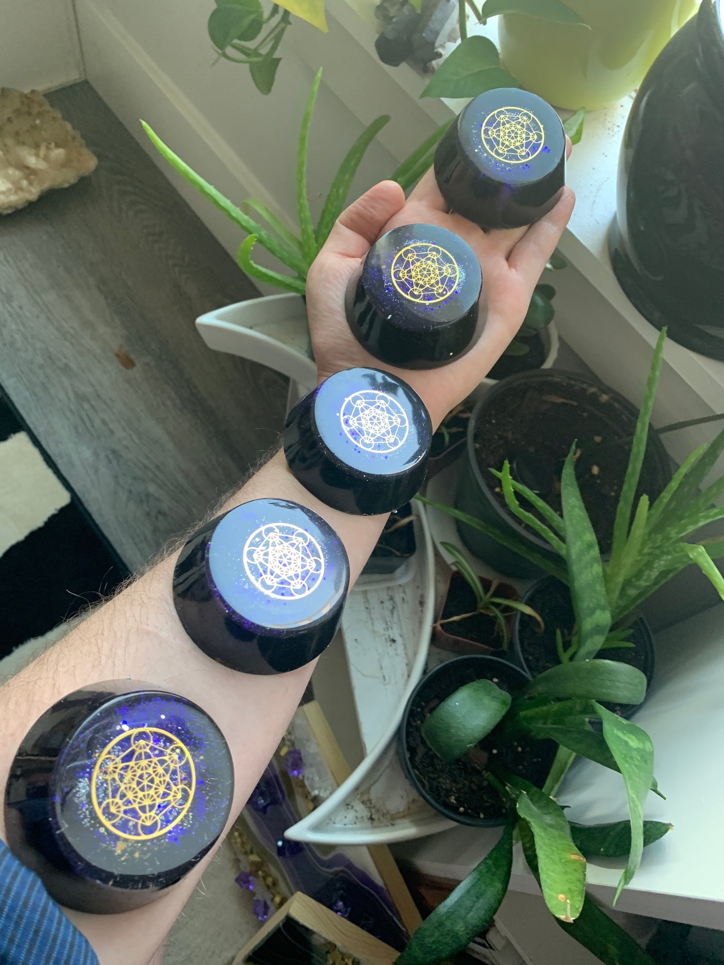 Purple Metatron Orgonite® Tower Buster - EMF 5G Protection