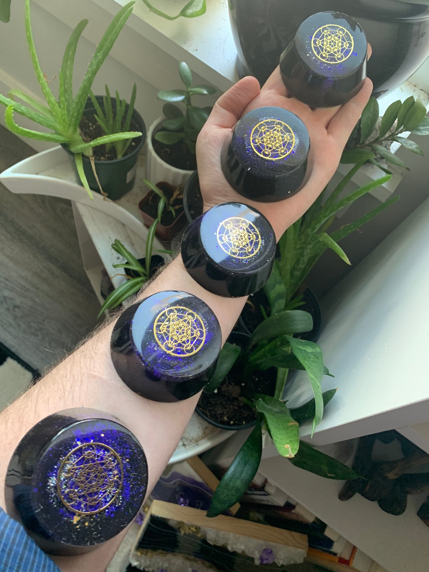Purple Metatron Orgonite® Tower Buster - EMF 5G Protection