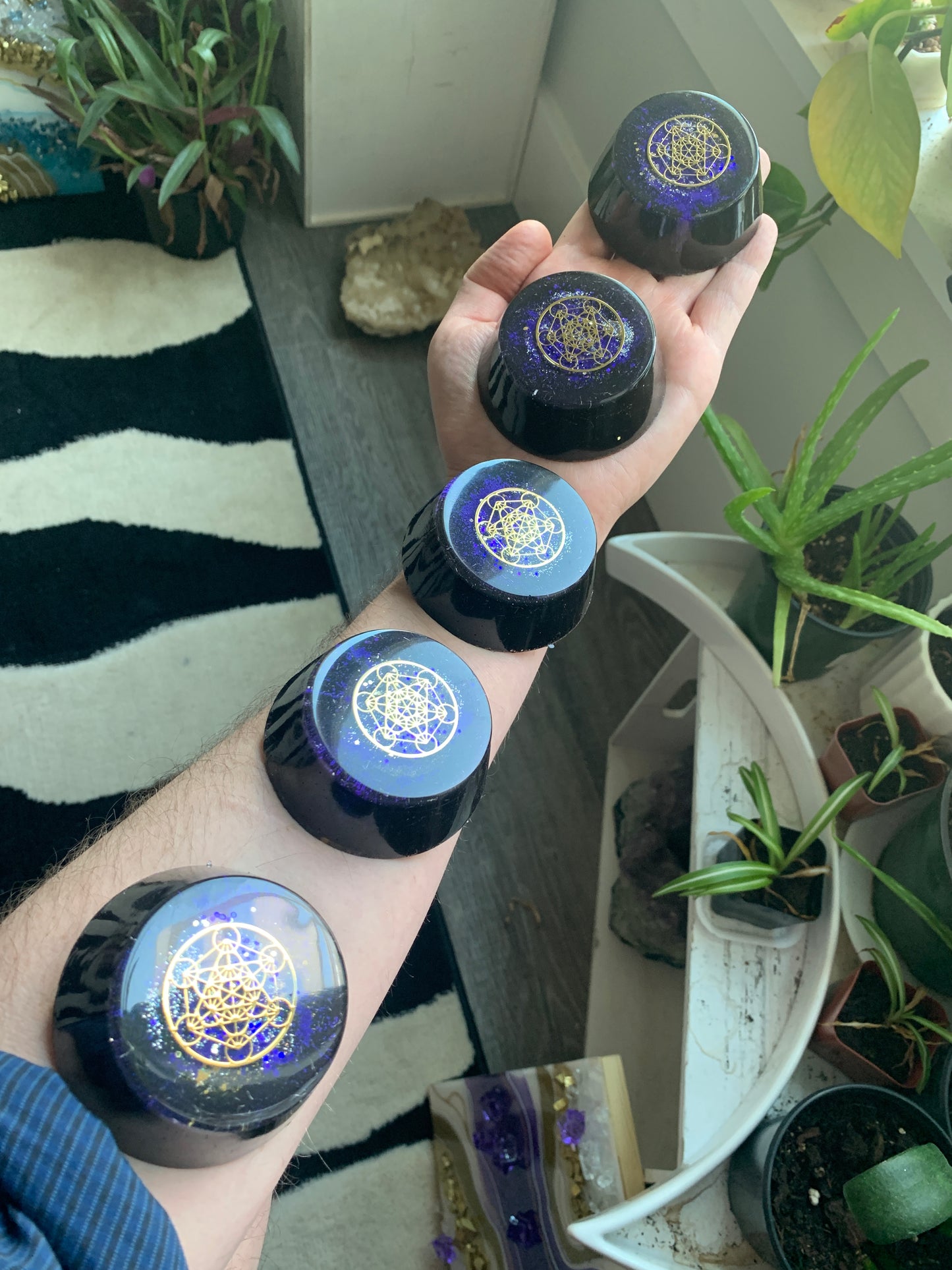Purple Metatron Orgonite® Tower Buster - EMF 5G Protection
