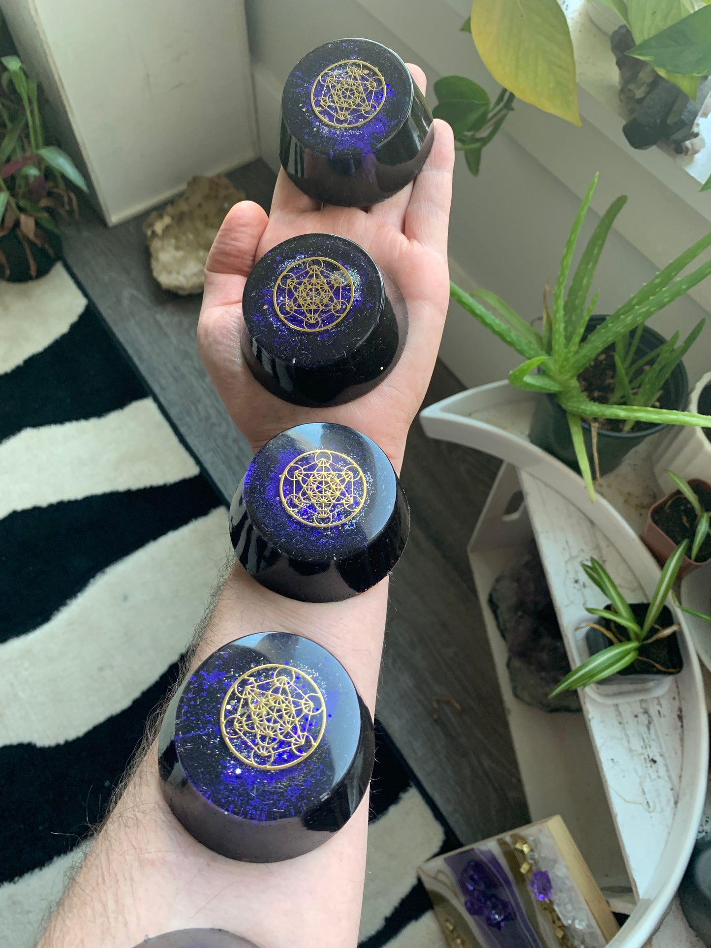 Purple Metatron Orgonite® Tower Buster - EMF 5G Protection